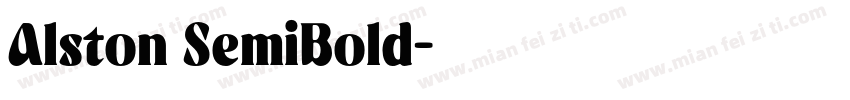 Alston SemiBold字体转换